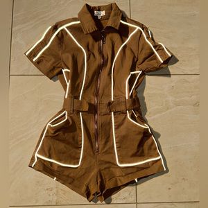 Jean jumpsuit with reflective lines from Hot & Delicious